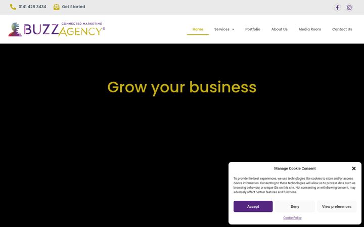 Screenshot of buzzagency.co.uk
