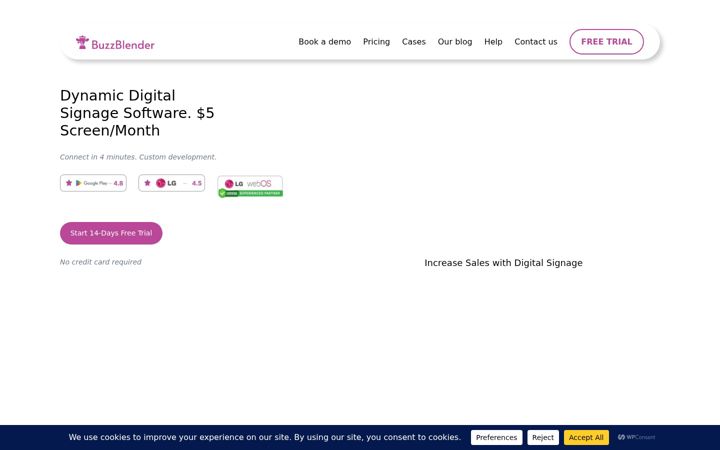 Screenshot of buzzblender.com