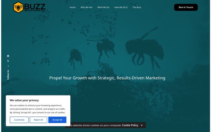 Screenshot of buzzbrandmarketing.com