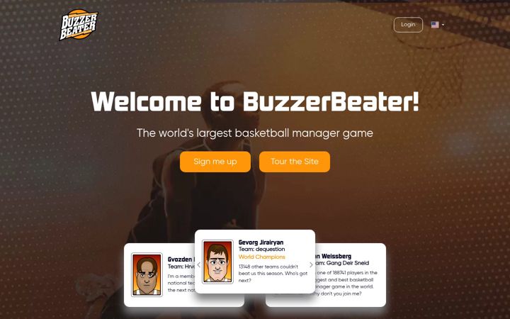 Screenshot von buzzerbeater.org
