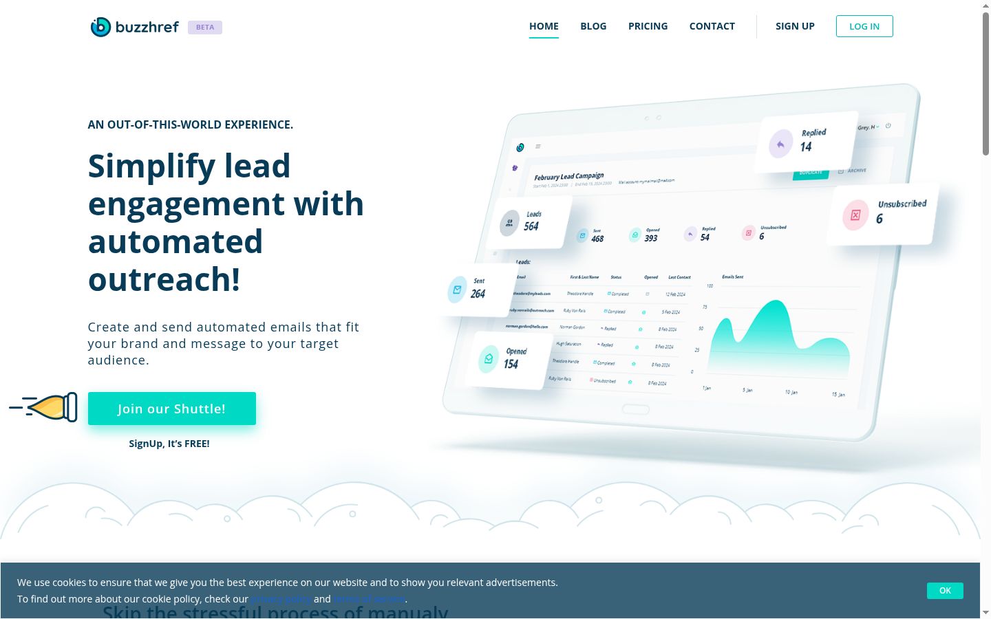 Screenshot of the consent banner shown before any interaction