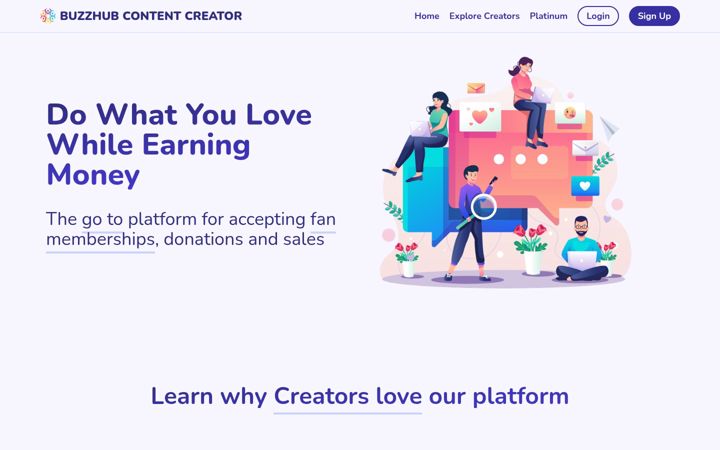 Screenshot of buzzhub.io