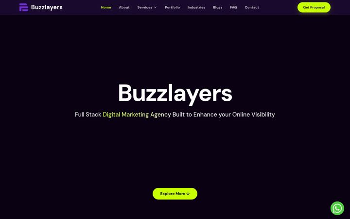 Screenshot of buzzlayers.com