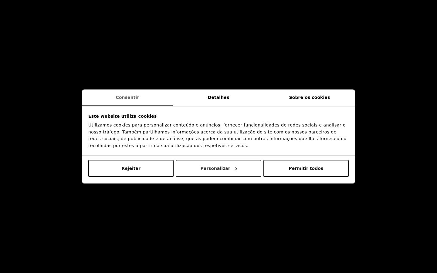 Posnetek zaslona pasice za privolitev, prikazane pred kakršno koli interakcijo