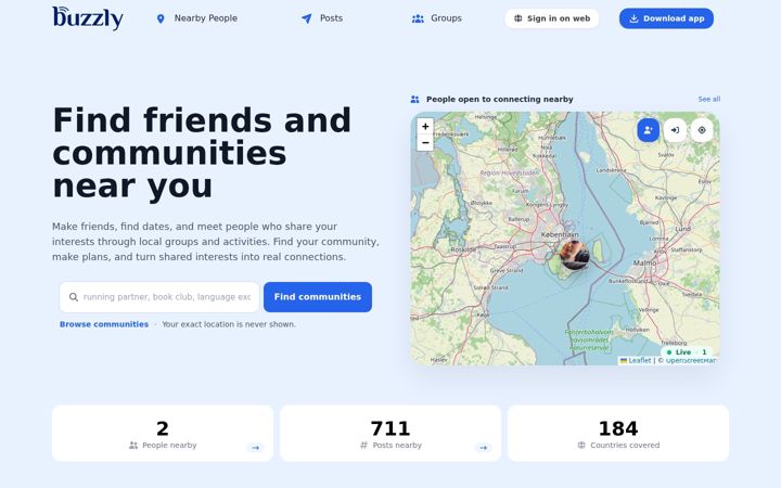 Screenshot of buzzlyapp.com