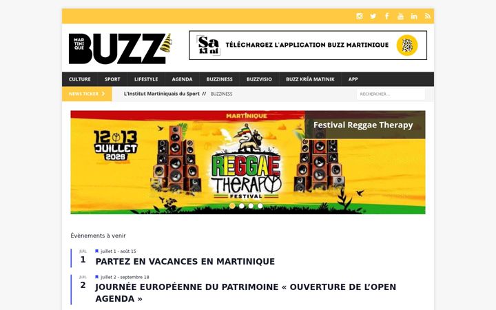 Screenshot of buzzmagmartinique.com