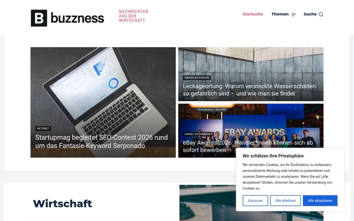Screenshot of buzzness.de