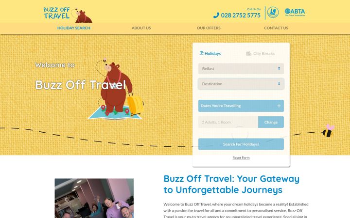 Screenshot of buzzofftravel.com