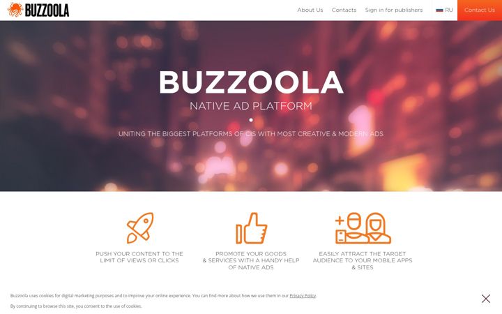 Screenshot van buzzoola.com