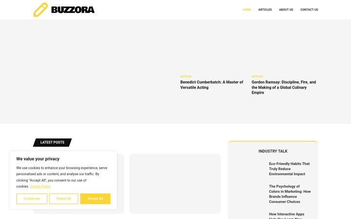 Screenshot ta' buzzora.net