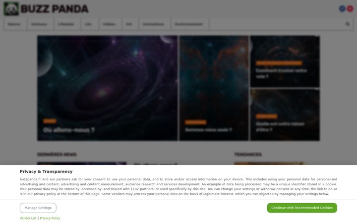 Screenshot of buzzpanda.fr