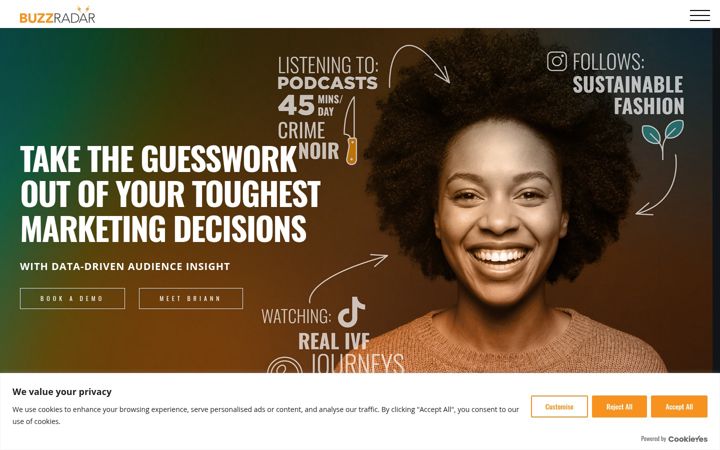 Screenshot of buzzradar.com
