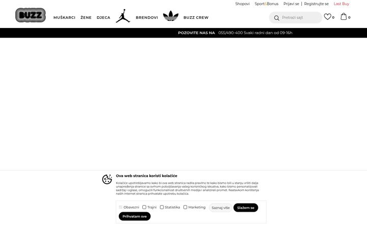 Екранна снимка на buzzsneakers.ba