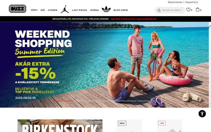 Screenshot of buzzsneakers.hu