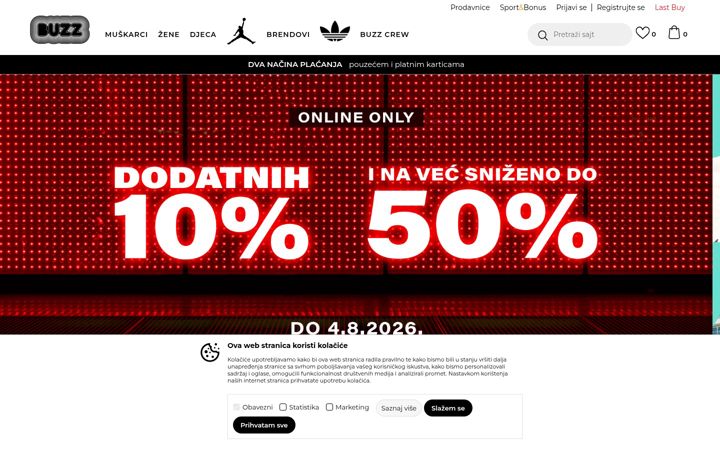 Screenshot of buzzsneakers.me