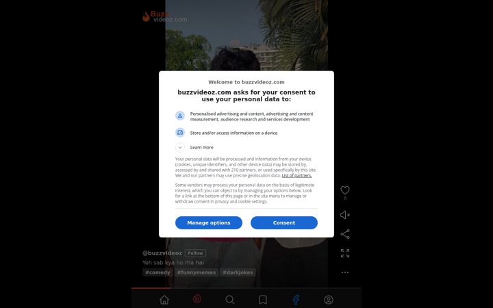 Screenshot of buzzvideoz.com