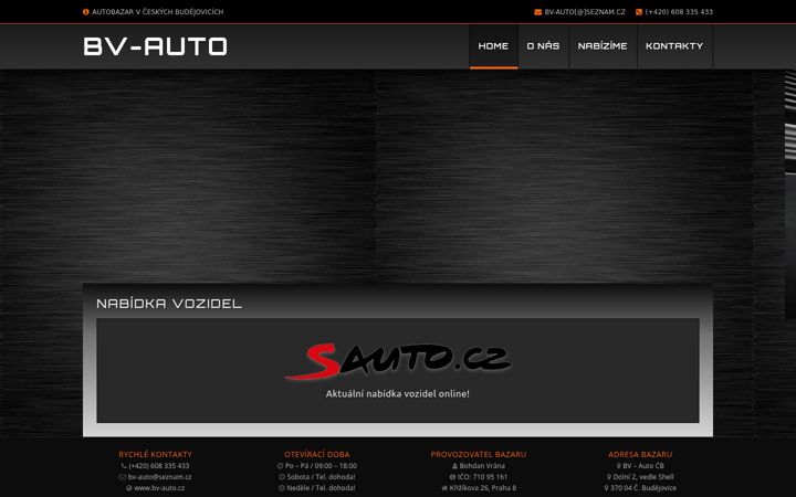 Screenshot of bv-auto.cz