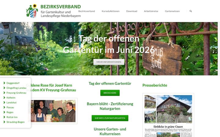 Skjámynd af bv-gartenbauvereine-niederbayern.de