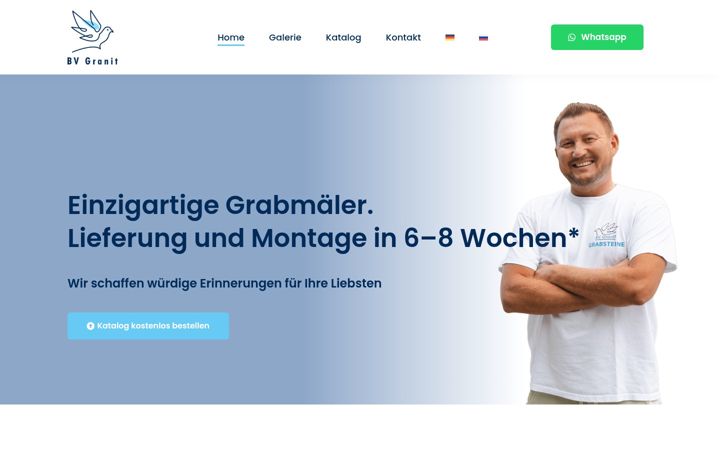 Skjámynd af bv-granit.de