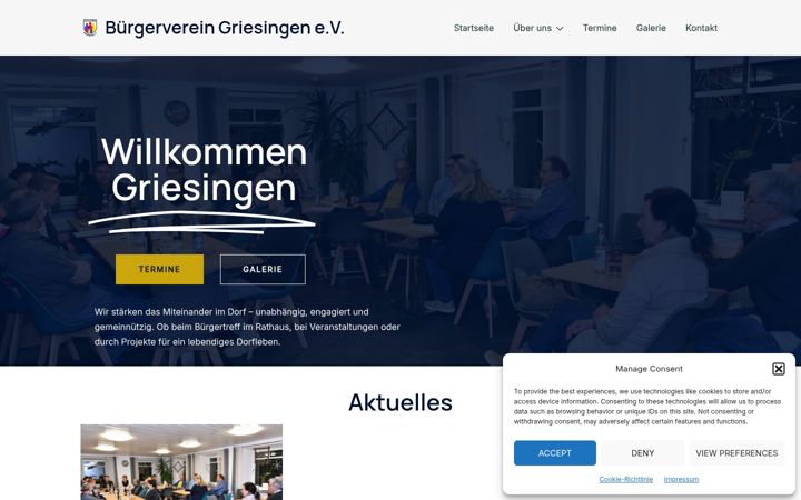 Skjámynd af bv-griesingen.de