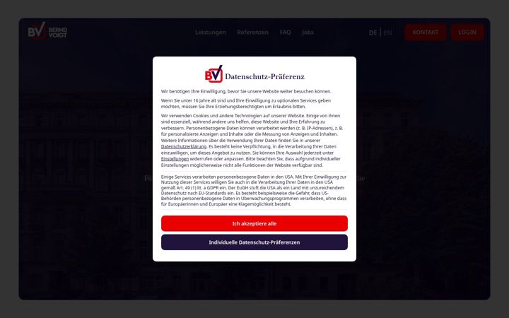 Skjámynd af bv-grundbesitz.de
