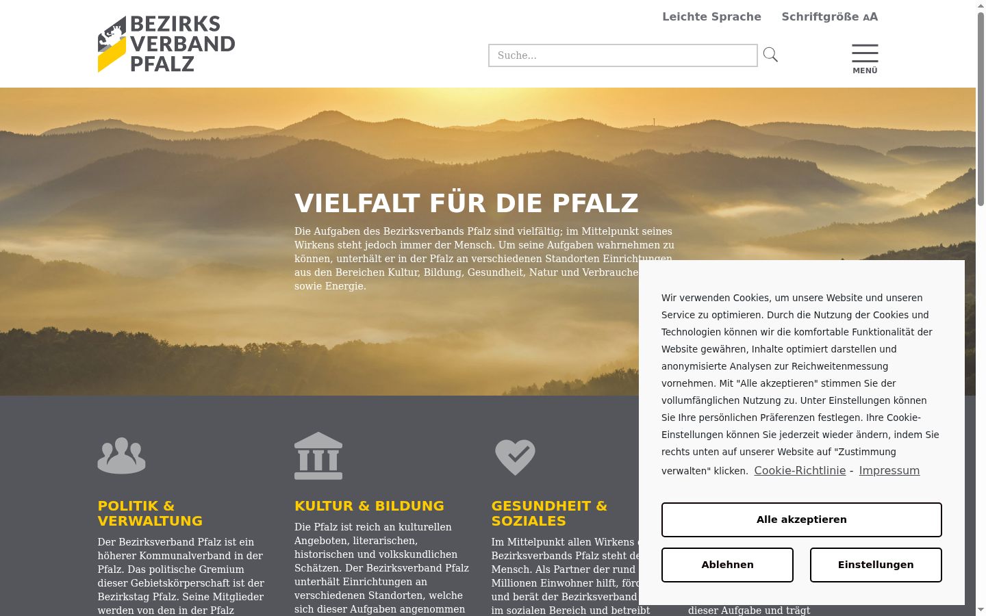 Screenshot van de toestemmingsbanner zoals getoond vóór enige interactie