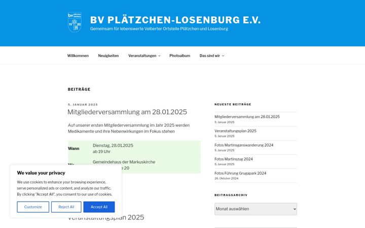 Skjámynd af bv-plaetzchen-losenburg.de