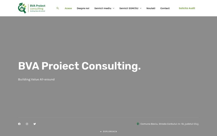 Screenshot stránky bvaproiectconsulting.ro