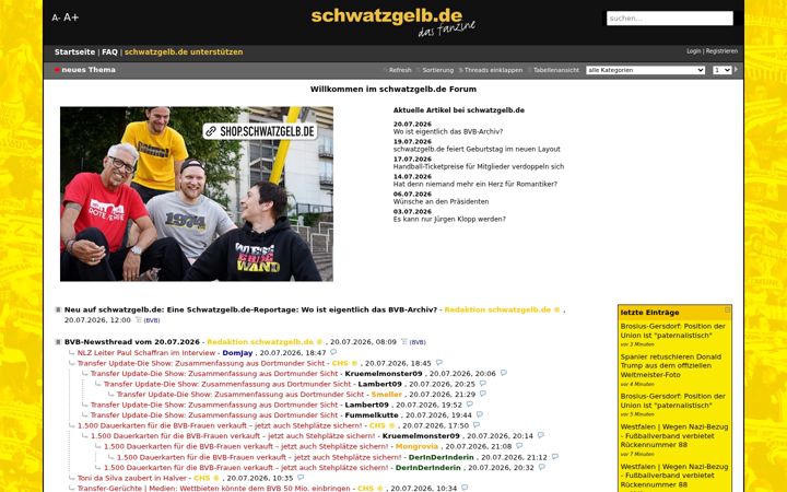 Screenshot of bvb-forum.de