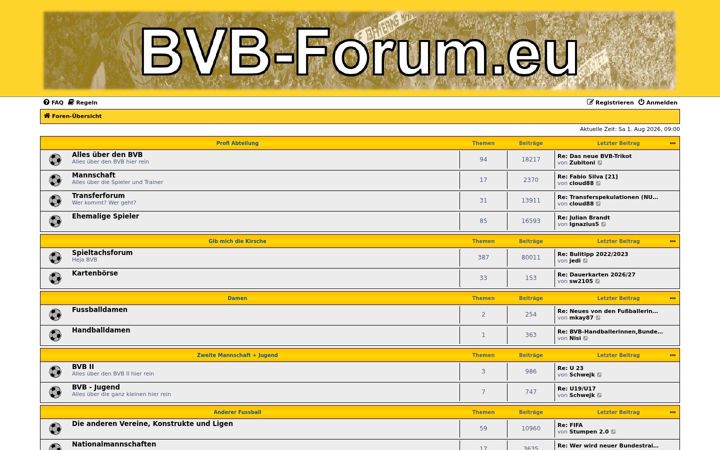Screenshot of bvb-forum.eu