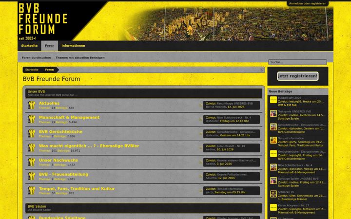 Screenshot of bvb-freunde.de