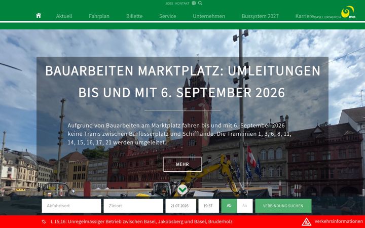 Skærmbillede af bvb.ch