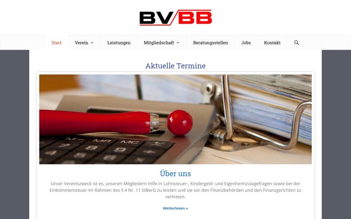Ekrano kopija bvbb.de