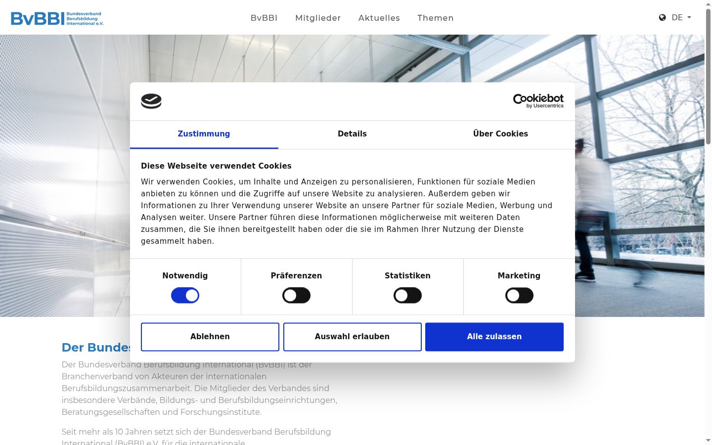 Sutikimo reklamjuostės, rodytos prieš bet kokią sąveiką, ekrano kopija