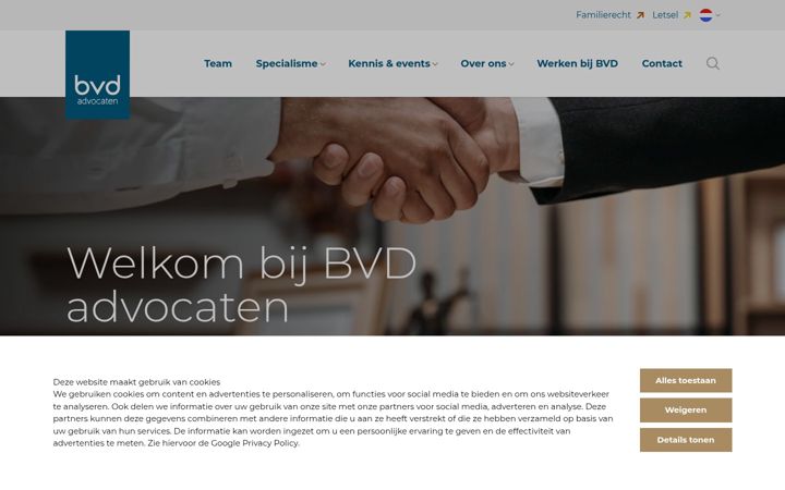 Snimka zaslona za bvd-advocaten.nl