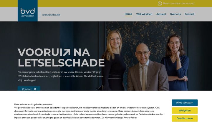 Screenshot of bvd-letselschade.nl