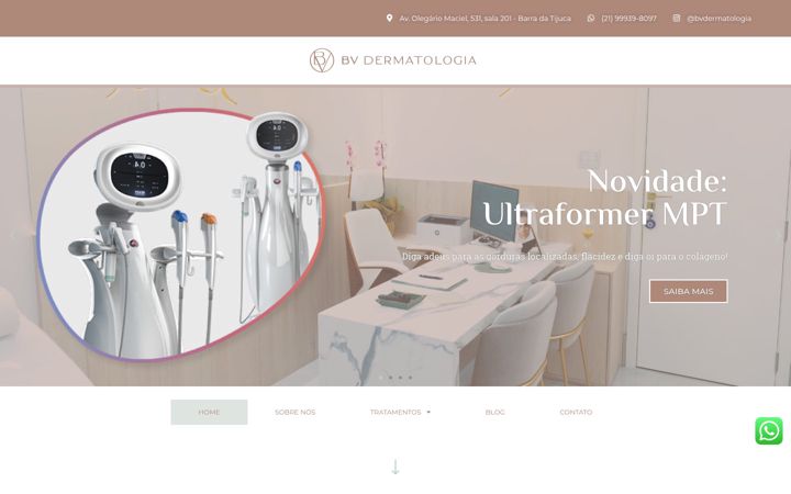 Screenshot von bvdermatologia.com.br