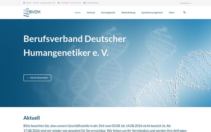 Screenshot of bvdh.de
