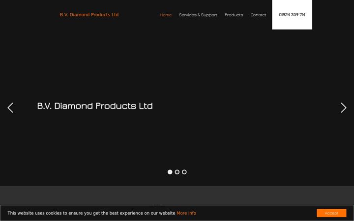 Screenshot of bvdiamondproducts.co.uk