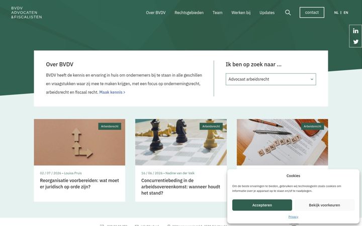 Screenshot of bvdv.nl