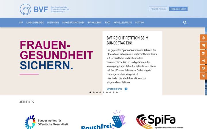 Screenshot of bvf.de