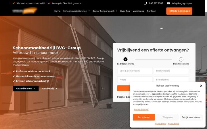 Screenshot του bvg-group.nl