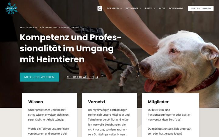 Snímek obrazovky bvhp-tierpflege.de