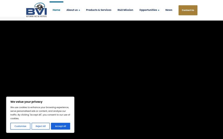 Screenshot of bvi.co.bw
