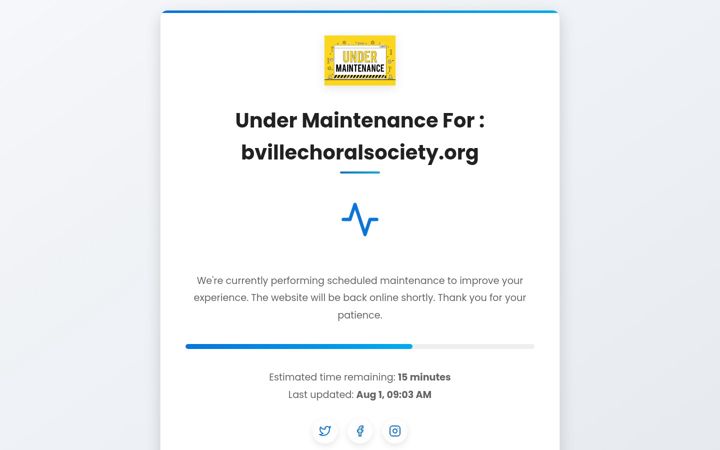 Screenshot of bvillechoralsociety.org