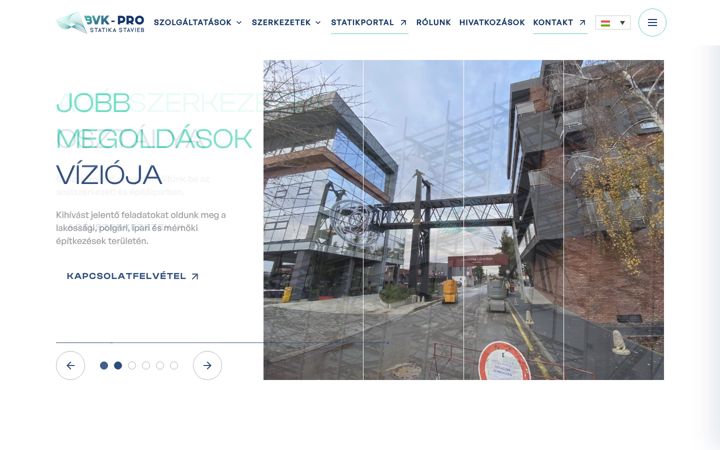 Screenshot of bvk-pro.hu
