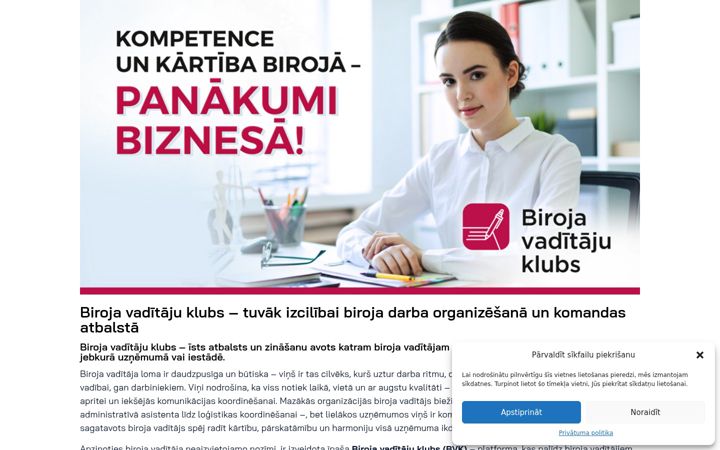 Screenshot of bvklubs.lv