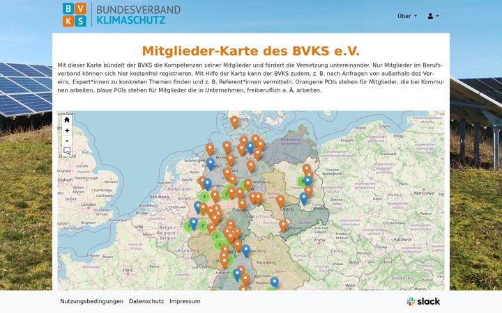 Screenshot of bvks-karte.de