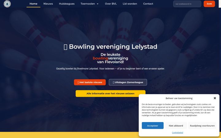 Screenshot of bvlelystad.nl