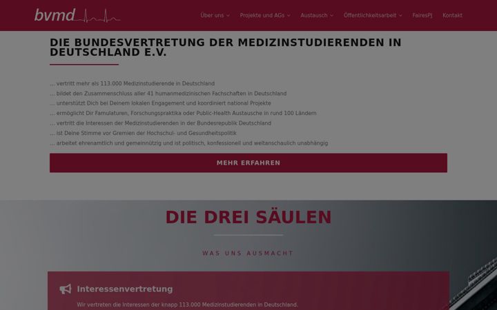 Screenshot of bvmd.de